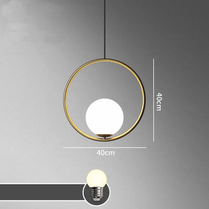 Lustre LED rétro en verre pour décoration intérieure — LZ4D9XQ