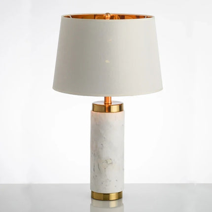 Lampe de bureau minimaliste en tissu marbré pour intérieur raffiné — LZ4D7Q9