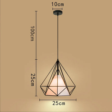 Suspension cage à oiseaux en métal noir avec éclairage LED — LZ4X9P