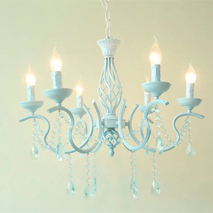Lustre en cristal de fer style pastoral européen élégant — LZ4X9M