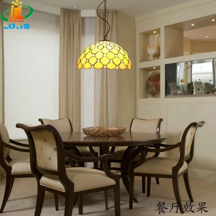 Lustre rétro en perles de cristal pour éclairage élégant — LZ4X9P