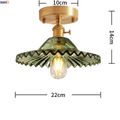 Plafonnier LED verre cuivre style nordique vintage Edison — LZ4X9TQ