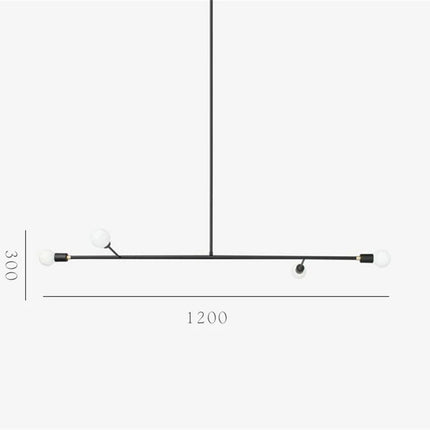 Suspension LED géométrique en fer au design moderne — LZ4X9Q2
