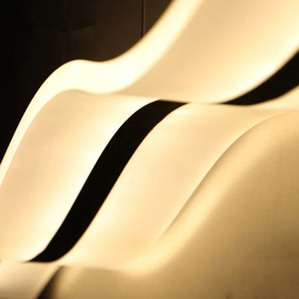 Suspension LED design moderne en acrylique forme vague — LZ4X9T2