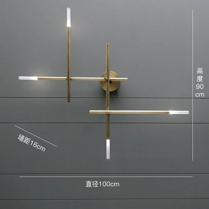 Applique murale en cuivre au design minimaliste pour intérieur élégant — LZ4X9P2