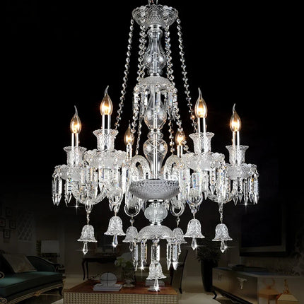 Lustre moderne en cristal avec éclairage LED élégant — LZ4X9T2