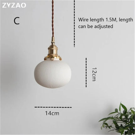 Suspension en céramique style industriel rétro pour espaces variés — LZ4X9T