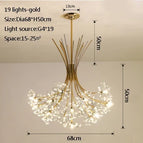 19 lumières dorées / Changeable / CHINE