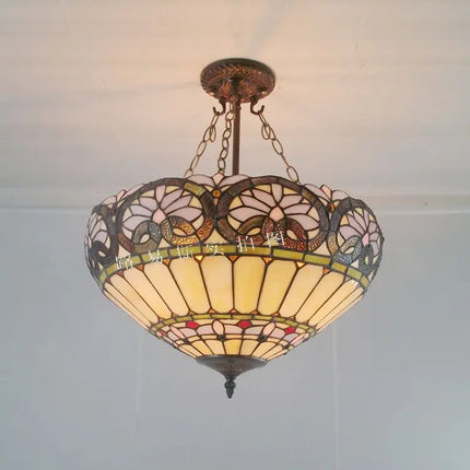 Lustre style Tiffany antique pour éclairage intérieur et extérieur — LZ4G7M9