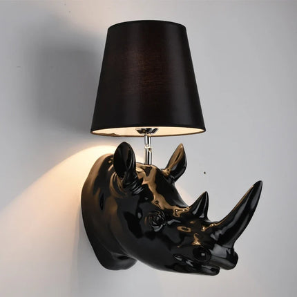 Applique murale rhinocéros au style campagnard américain — LZ4T9X