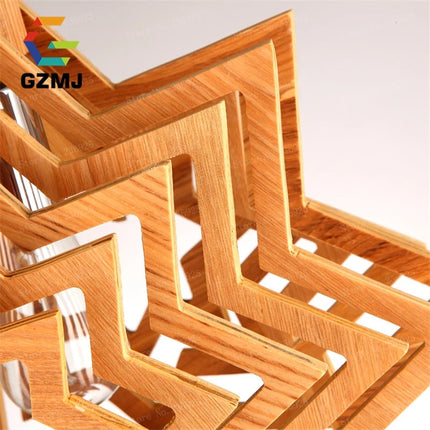 Suspension LED en bois style rétro américain pour loft — LZ4X9T