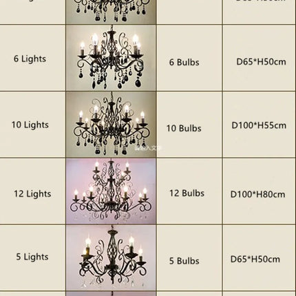 Lustre rétro décoratif en métal, verre et cristal pour intérieur — LZ4Q7N2