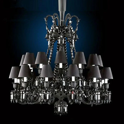 Lustre en cristal noir pour éclairage élégant et luxueux — LZ4X9QJ2