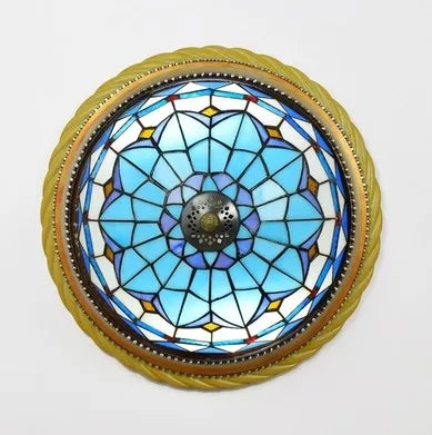 Plafonnier en vitrail style méditerranéen pour intérieur et extérieur — LZ4X9B2