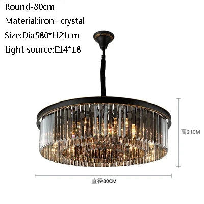 Lustre moderne en cristal pour éclairage élégant et raffiné — LZ4X9B