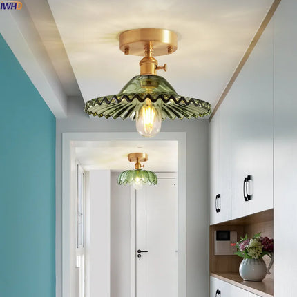 Plafonnier LED verre cuivre style nordique vintage Edison — LZ4X9TQ