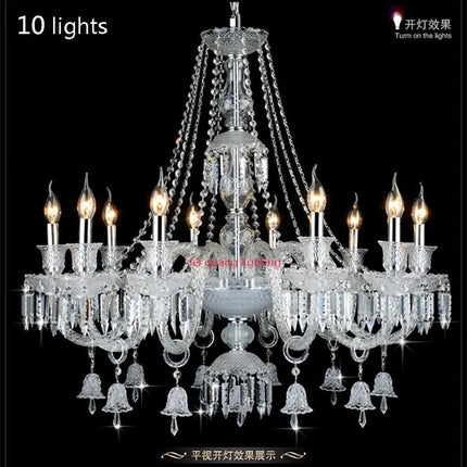 Lustre moderne en cristal avec éclairage LED élégant — LZ4X9T2