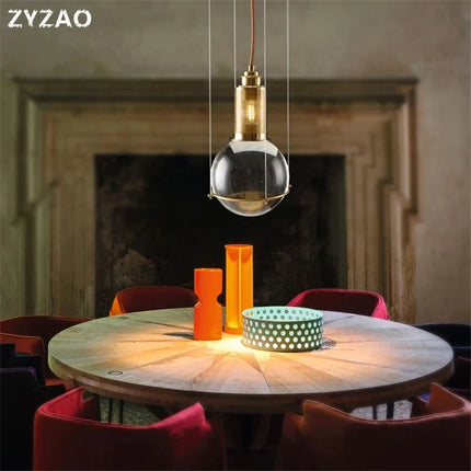 Suspension en verre cristal au design nordique pour cafés et restaurants — LZ4X9B2