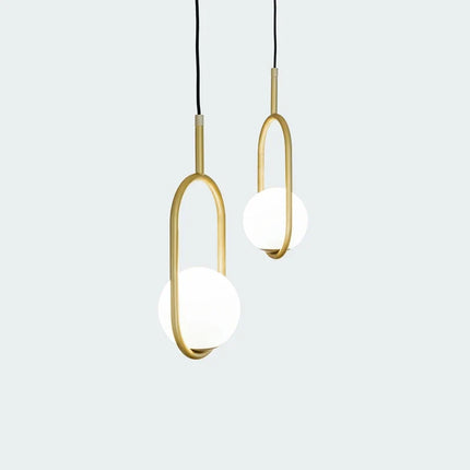 Suspension industrielle vintage avec globe en verre — LZ4X7Q2N