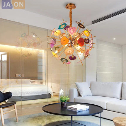 Suspension design en agate de fer pour intérieur raffiné — LZ4X9P2