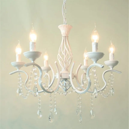 Lustre en cristal de fer style pastoral européen élégant — LZ4X9M
