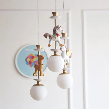 Suspension lampe de chevet en bois moderne pour enfants — LZ4X9T