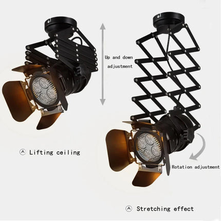 Plafonnier LED style rétro industriel pour espaces intérieurs et publics — LZ4X9T