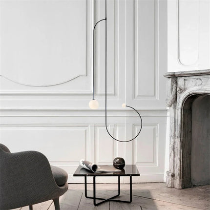 Suspension LED géométrique en fer au design moderne — LZ4X9Q2