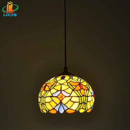 Lustre suspension style Tiffany motif bégonia américain pour intérieur — LZ4P9X2