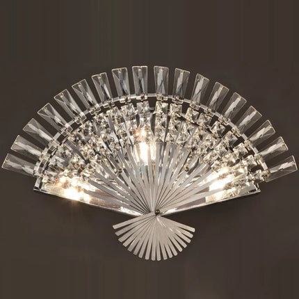 Applique murale LED en acier inoxydable avec cristal design éventail — LZ4X9P2