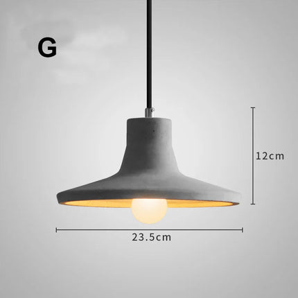 Suspension industrielle vintage en ciment pour bar et café — LZ4X9T2