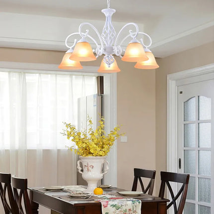 Lustre vintage en fer style européen avec ampoule LED traditionnelle — LZ4X9P2