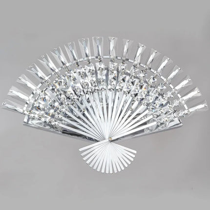 Applique murale LED en acier inoxydable avec cristal design éventail — LZ4X9P2