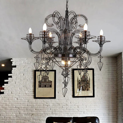 Suspension lumineuse design baroque post-moderne en alliage — LZ4X9P2Q