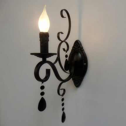 Applique murale classique en métal et cristal style européen — LZ4X9P2