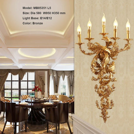 Applique murale vintage style bougie pour hôtel et villa — LZ4X9P2