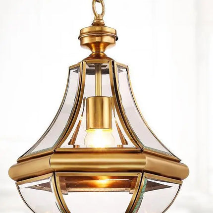 Suspension en verre antique avec finition cuivre pour intérieur élégant — LZ7XQ2