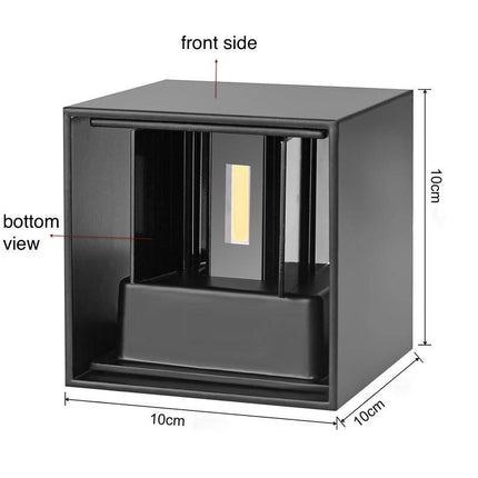 Applique murale LED cube design en noir, blanc ou gris — LZ4X9T1