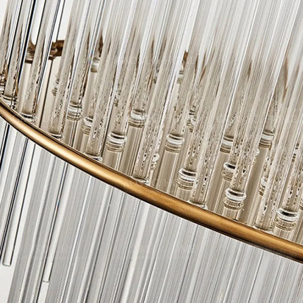 Lustre nordique en cristal avec tige en verre et métal doré — LZ4X9P