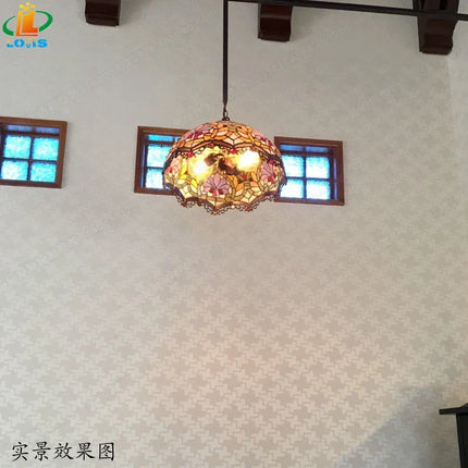 Lustre suspension vintage en verre style européen pour café bar — LZ4X7J