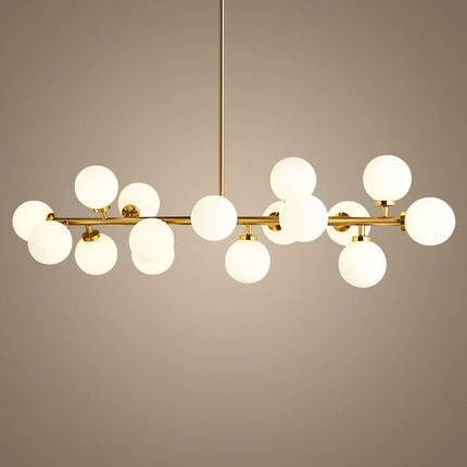 Lustre doré avec boule en verre design créatif — LZ4X9P2