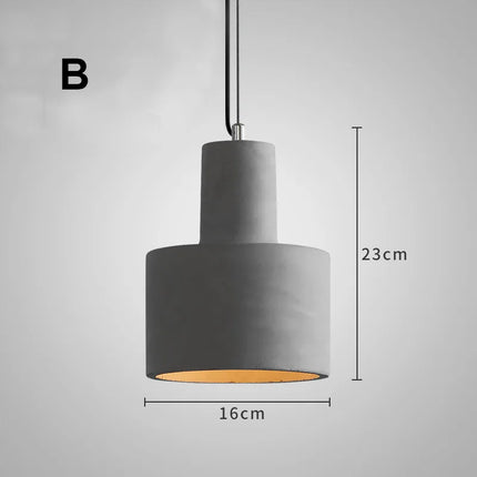 Suspension industrielle vintage en ciment pour bar et café — LZ4X9T2