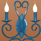 Mur bleu sans abat-jour