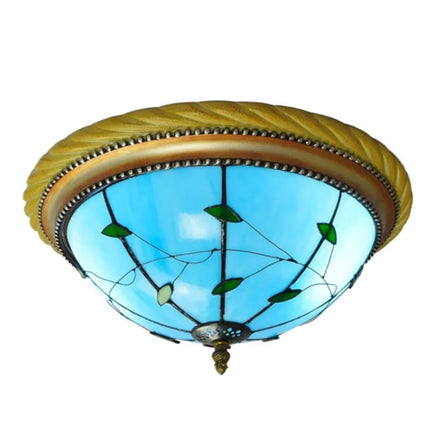 Plafonnier en vitrail style méditerranéen pour intérieur et extérieur — LZ4X9B2