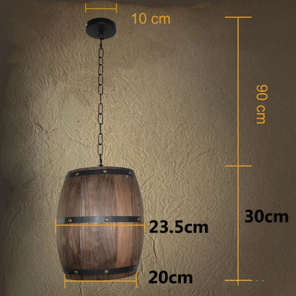Suspension baril en bois style rétro pour restaurant — LZ4P9XQ