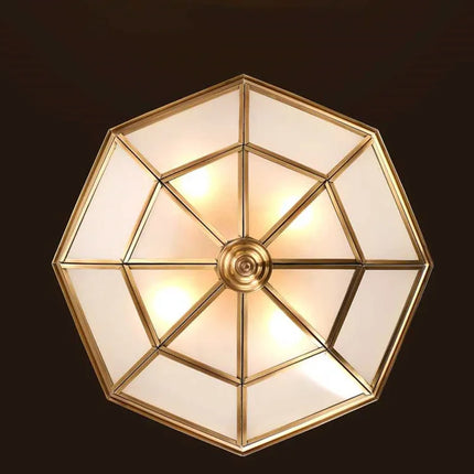 Plafonnier étanche en cuivre au design européen simple et moderne — LZ4X9T