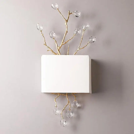 Applique murale rétro en cristal doré pour intérieur contemporain — LZ4G7X2