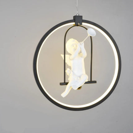 Suspension ronde LED acrylique moderne pour hôtel — LZ4X9QJ