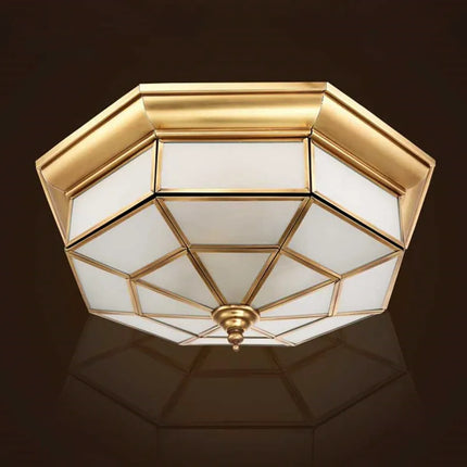 Plafonnier étanche en cuivre au design européen simple et moderne — LZ4X9T