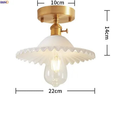 Plafonnier LED verre cuivre style nordique vintage Edison — LZ4X9TQ